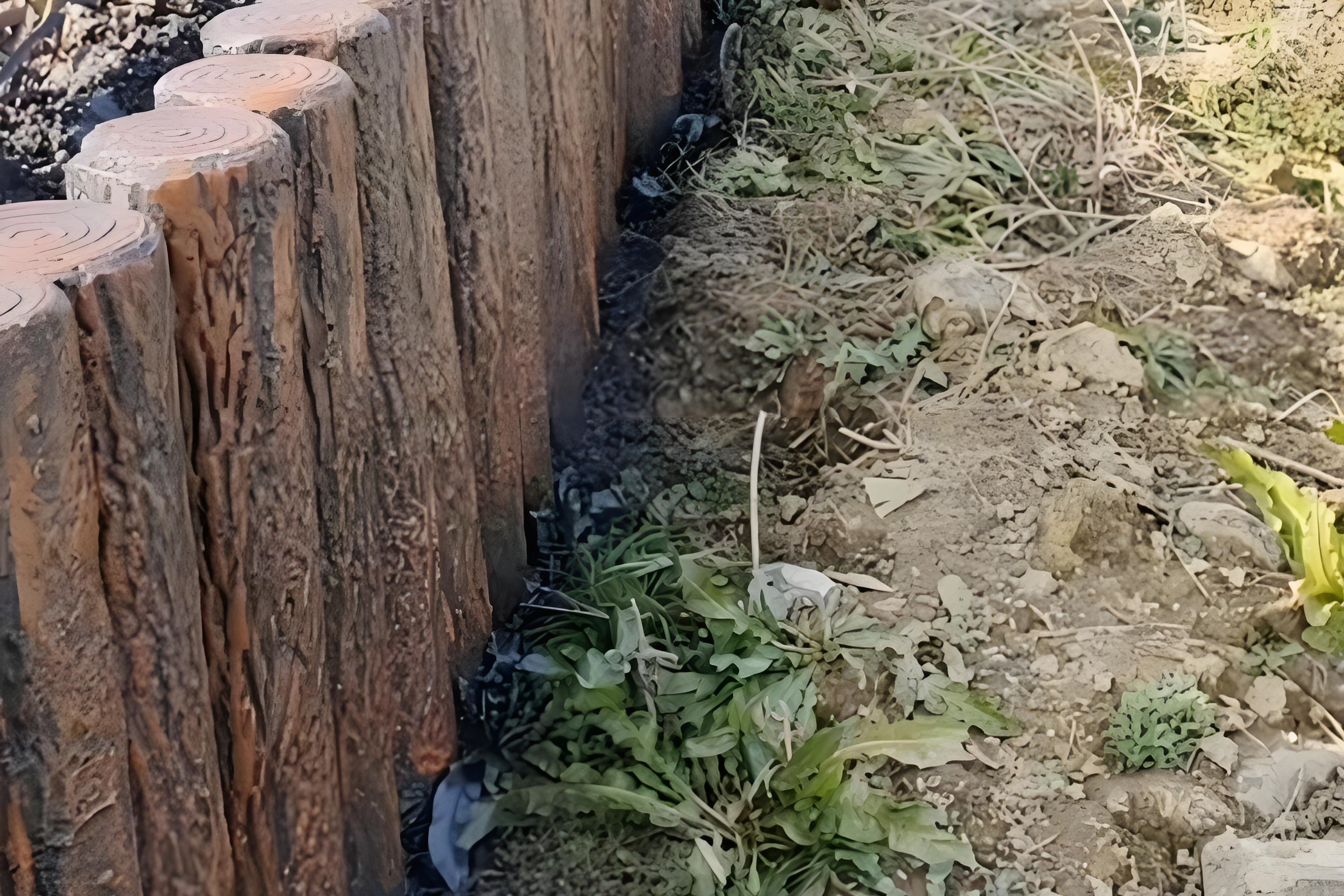 水泥樁批發(fā)廠家泓樺錦嘉-水泥仿木樁表面的紋理是如何制作出來(lái)的？